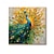 رخيصةأون رسومات حيوانات-لوحة فنية جدارية أنيقة من قماش الطاووس مرسومة يدويًا على شكل طائر نابض بالحياة وحيوانات مصنوعة يدويًا لتزيين الحائط على قماش الطاووس ديكور المنزل