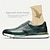 Χαμηλού Κόστους Ανδρικά Sneakers-Ανδρικά Φόρεμα πάνινα παπούτσια Δέρμα Ιταλικό πλήρες δέρμα αγελάδας Αντιολισθητικό Δαντέλα μέχρι πάνω Σκούρο πράσινο