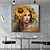 halpa Ihmisiä kuvaavat taulut-käsinmaalattu retroprofiili nainen auringonkukkakankaalla maalaus kukka nainen kuvitus abstrakti naishahmo seinäkoristelu ilman kehystä