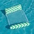 billige hawaiiansk sommerfest-pvc oppblåsbar flytende rad i svømmebasseng sammenleggbar vannnett stoff stripet hengekøye fornøyelses lounge stol flytende seng