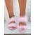 tanie Klapki i japonki damskie-Damskie Pantofle Komfortowe buty Płaski obcas Okrągły palec u nogi Elegancja Moda Codzienny Spacery Guma Kolorowy Czarny Różowy