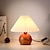 abordables lampe de chevet-jolie petite lampe plissée table de chevet/lampe de bureau moderne abat-jour beige base en métal adaptée aux chambres à coucher bureaux à domicile salons dortoirs d&#039;enfants avec ampoule e27 et prise