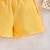 cheap Sets-2 Pieces Kids Girls&#039; Color Block Tank Top &amp; Shorts Set Set Sleeveless Fashion Outdoor 3-7 Years Summer Yellow