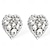 ieftine Cercei-Pentru femei Cercei cu herghelie Geometric Inimă Prețios Modă Simplu Diamante Artificiale cercei Bijuterii Argintiu / Auriu Pentru Nuntă Petrecere Zilnic 1 pereche