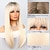 cheap Synthetic Trendy Wigs-Cosplay Costume Wig Synthetic Wig Natural Straight Neat Bang Machine Made Wig 26 inch Black / White Synthetic Hair Women&#039;s Multi-color Mixed Color