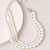 baratos Colares-colares em camadas Pérola Mulheres Elegante Moda Multi Camadas Fofo Formato Circular Colar Para Casamento Festa Baile de Formatura