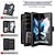 cheap Samsung Cases-Phone Case For Samsung Galaxy Z Fold 5 Z Fold 4 Z Fold 3 Wallet Case Magnetic Full Body Protective Kickstand Retro TPU PU Leather