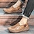 billiga Herrsandaler-Herr Sandaler Kontor / Business Handgjorda skor Sandaler med stängd tå Promenad Ledigt Dagligen Läder Bekväm Loafers Beige / Vit Svart Gul Vår Höst