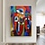 preiswerte Abstrakte Gemälde-handgefertigtes Ölgemälde im Picasso-Stil, Abstraktion in der Kunst, handgemalt, vertikale abstrakte Menschen, moderne gerollte Leinwand, Heimdekor für das Wohnzimmer (ohne Rahmen)