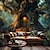 Недорогие пейзаж гобелен-Фэнтезийная мечта дерево дом висит гобелен настенное искусство большой гобелен фреска декор фотография фон одеяло занавеска для дома спальня гостиная украшения