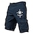 billige cargo-shorts med trykk for menn-menns cargo-shorts flere lommer kompasstrykte sports-outdoorshorts klassiske bukser