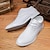 baratos Ténis para Homem-Homens Tênis Sapatos Confortáveis Caminhada Casual Couro Ecológico Antiderrapante Com Cadarço Preto Branco Outono