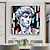 preiswerte Abstrakte Gemälde-handgemaltes buntes abstraktes Leinwandgemälde, handgemalte Wandkunst, Porträtmalerei, Wandkunst, künstlerisches Dekor, handgefertigt, berühmtes Ölgemälde von David