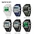 cheap Digital Watches-SANDA Men Digital Watch Fashion Casual Business Wristwatch Luminous Stopwatch Countdown Calendar TPU Watch