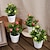 baratos Flores Artificiais &amp; Vasos-planta em vaso de macieira em miniatura realista