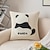 abordables Tendencias en cojines-Fundas de almohada bordadas con patrón de panda para dormitorio, sala de estar, sofá, silla