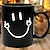 cheap Mugs &amp; Cups-Smile Face Middle Finger Sarcasm Meme Funny Coffee Mugs Uniqo Gift For Friends