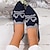 cheap Women&#039;s Flats-Women&#039;s Flats Slip-Ons Driving Shoes Flyknit Shoes Comfort Shoes Daily Vacation Animal Patterned Flat Heel Round Toe Casual Preppy Running Walking Elastic Fabric Tissage Volant Loafer Black Blue