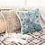 cheap Textured Throw Pillows-1 pcs Cotton Pillow Cover, Floral Geometric Rectangular Square Traditional Classic