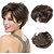 billiga Lugg-hair topper 6,8&quot; x 7&quot; pixie cut kort hår toppers för kvinnor fluffigt syntetiskt hår topper klämma i topp vågigt hår bitar naturliga bruna ersättning wiglets