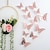 billige Vægklistermærker-12 stk gyldne sommerfugledekorationer - 3d vægkunst til fester, kunsthåndværk og babyshower - lette at påføre klistermærker til smuk og elegant indretning