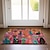 abordables Felpudo-Felpudo de gatos de arte popular, alfombra de cocina, alfombra de suelo, alfombra antideslizante, alfombra a prueba de aceite, alfombra interior y exterior, decoración de dormitorio, alfombra de