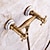 Недорогие Смесители для душа-Смеситель для душа Устанавливать - Ручная лейка входит в комплект Старинный Старая латунь Внешнее крепление Медный клапан Bath Shower Mixer Taps