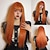 cheap Synthetic Trendy Wigs-Synthetic Wig Uniforms Career Costumes Princess Straight kinky Straight Layered Haircut With Bangs Machine Made Wig 26 inch Orange Synthetic Hair Women&#039;s Cosplay Party Fashion Orange