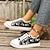 cheap Women&#039;s Slip-Ons &amp; Loafers-Women&#039;s Sneakers Flats Slip-Ons Plus Size Canvas Shoes Daily Floral Skull Flat Heel Round Toe Casual Preppy Walking Canvas Loafer Black White