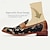 abordables Chaussures Sans Lacets &amp; Mocassins Homme-mocassins pour hommes en cuir noir brodé de fleurs