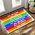 abordables Tapis et tapis et tapis-Juin Mois de la Fierté Mois de la Fierté Gay LGBTQ LGBT Paillasson Arc-en-ciel Antidérapant Tapis Imperméable Tapis Intérieur Extérieur Décor de Chambre Tapis de Salle de Bain Tapis d&#039;Entrée