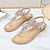 billige Sandaler til kvinner-kvinners perler rhinestones sandaler t-rem bohemian sandaler pustende sommersko utendørs kvinners sandaler kile sandaler bryllupsfest utendørs rhinestone krystall kile svart sølv rosa