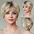 cheap Older Wigs-Pixie Cut Short Wig Synthetic Wig Straight With Bangs Wig Short Blonde Synthetic Hair Women&#039;s Blonde Ash Blonde Brown