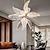 tanie Światła wiszące-wisiorek projekt latarni 8 głowic ciepłe białe światło 80cm aluminium akryl włoski kwiat światła luksusowy salon willa hotel lobby sypialnia światło liści 110-240v