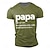 cheap Men&#039;s 3D T-shirts-Father&#039;s Day papa shirts Papa Like A Grandpa, Only Cooler.See Also Superhero, Handsome Quotes &amp; Sayings Dada Athleisure Street Style Men&#039;S 3d Print T Shirt Gifts Green Crew Neck  Summer Spring S-3XL