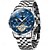 abordables Montres Mécaniques Homme-OLEVS Hommes Montre Mécanique Extérieur Mode Décontractée Montre Bracelet Remontage automatique Affichage des phases de lune Lumineux Calendrier Acier Suivre