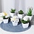 preiswerte Künstliche Blumen &amp; Vasen-1 Set (6 Stück) Kunstpflanze Mini im Topf