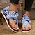 abordables Sandalias de mujer-Mujer Sandalias Bailarinas Sandalias con cordones Sandalias con tiras Zapatos Confort Diario Playa Floral Leopardo Cremallera Con Cordón Tacón Plano Dedo redondo Vacaciones Casual PU Cremallera