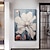 זול ציורי פרחים/צמחייה-צבוע ביד ציור שמן פרח לבן אבסטרקטי על בד מצוייר ביד ציור פרחוני פורחים אמנות קיר מודרנית ציור שמן פרח לסלון עיצוב קיר ציור תמציתי