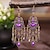 cheap Earrings-Women&#039;s Drop Earrings Earrings Geometrical Drop Stylish Simple Earrings Jewelry Purple For Daily Festival 1 Pair