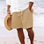 abordables Bermudas estilo casual-Hombre Pantalones cortos de verano Pantalones cortos de playa Pantalones cortos casuales Bolsillo Correa Cintura elástica Plano Comodidad Transpirable Corto Festivos Vacaciones Playa Hawaiano Boho
