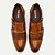 olcso Férfi fűzős bőrcipők-férfi szerzetes cipő barna texturált brogue bőr olasz teljes kiőrlésű marhabőr csúszásgátló varázsszalag csat