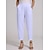 رخيصةأون ملابس تحتية أساسية للنساء-نسائي تشينوز سراويل كتان اصطناعي جيب خصر عالي مكتمل الطول أبيض الصيف