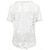 baratos Blusas e Camisas de mulher-Mulheres Camisa de renda Renda Contraste Branco Manga Curta Elegante à moda Decote Quadrado Verão