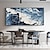 billiga Landskapsmålningar-stor handmålad havsduk oljemålning handgjord blått hav landskap abstrakt målning handmålad vit vågmålning texturerat havsmålning mamma present till vardagsrumsinredning