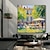 billiga Abstrakta målningar-handgjord modern geometrisk abstrakt palettkniv kanfas oljemålning färg vägg bild konst kvadrat hem väggmålning fest dekor utsträckt ram redo att hängas