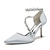 cheap Wedding Shoes-Women&#039;s Wedding Shoes Pumps Ladies Shoes Valentines Gifts White Shoes Wedding Party Valentine&#039;s Day Bridal Shoes Rhinestone Stiletto Pointed Toe Fashion Luxurious Sexy Satin Ankle Strap Wine Black