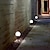 olcso Kültéri világítás-3db napelemes kerti lámpa kis fehér golyós lámpa kerek golyós izzó világító led kültéri dekoratív tájkerti villa pázsit lámpa földdugó fény vízálló