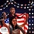 お買い得  ＬＥＤライトストリップ-独立記念日 LED ストリングライト アメリカ国旗 装飾ライト 2m 20LED 電池式 星 フェアリーライト ホリデー ホームデコレーション
