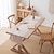 voordelige Tafellopers-effen eenvoudige gestreepte tafelloper met franjes en kwastje, 87 inch lang, 35 x 220 cm